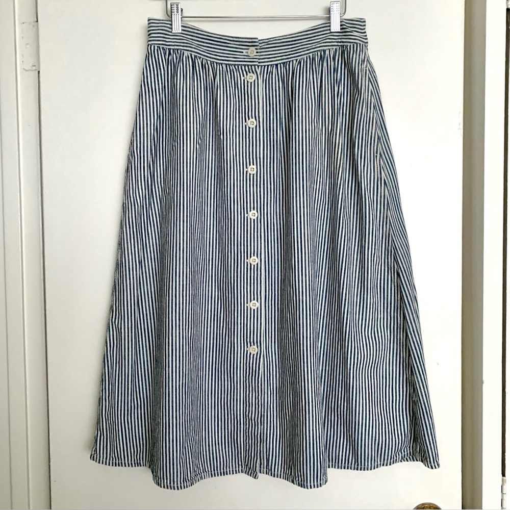 Madewell Striped Midi Skirt